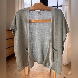 Nordstrom Light Blue Cashmere Poncho Cardigan OS